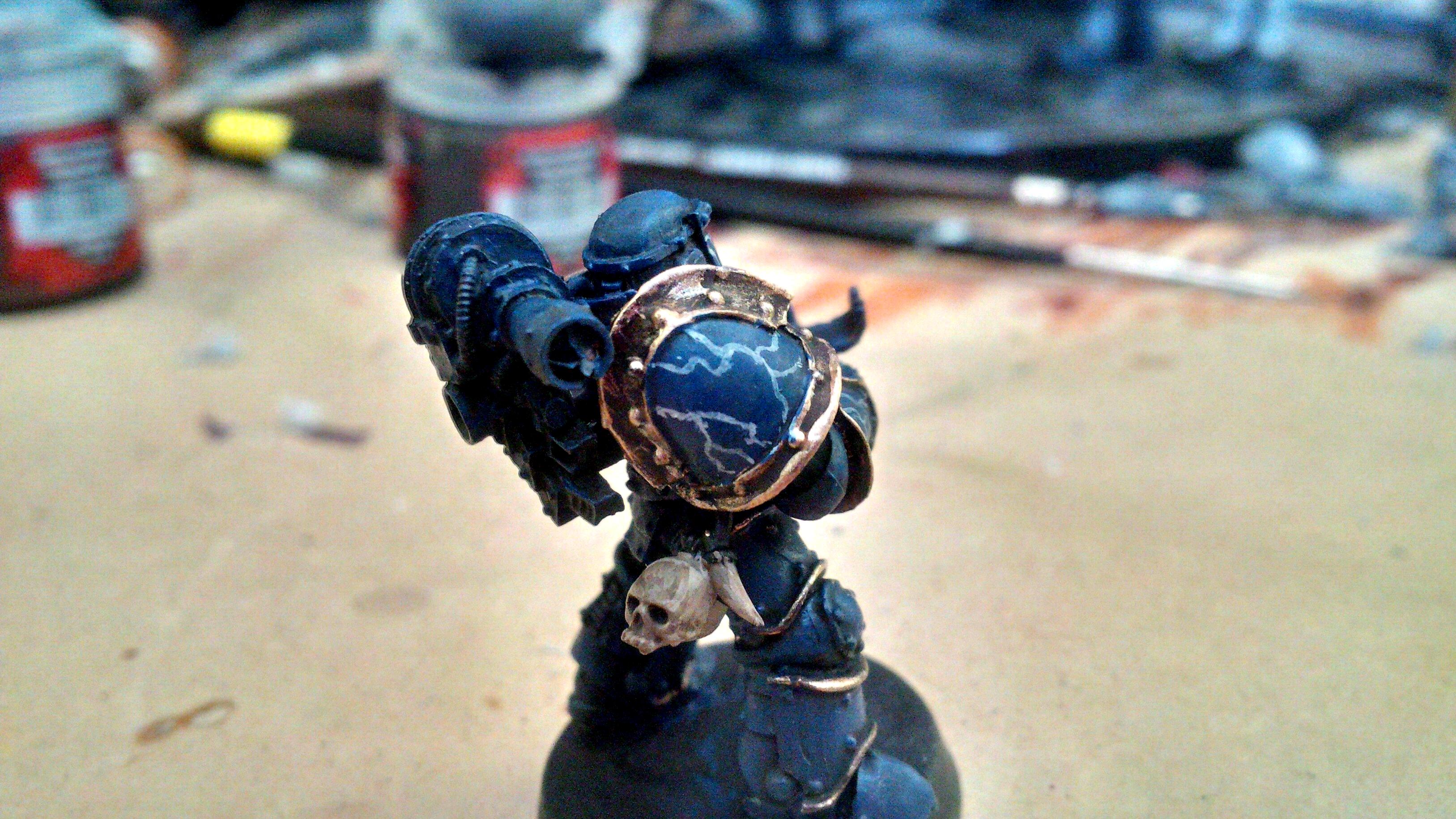 30k, Blue, Gold, Horus Heresy, Lightning, Night Lord, Skull PreHeresy Night Lord Legionnaire